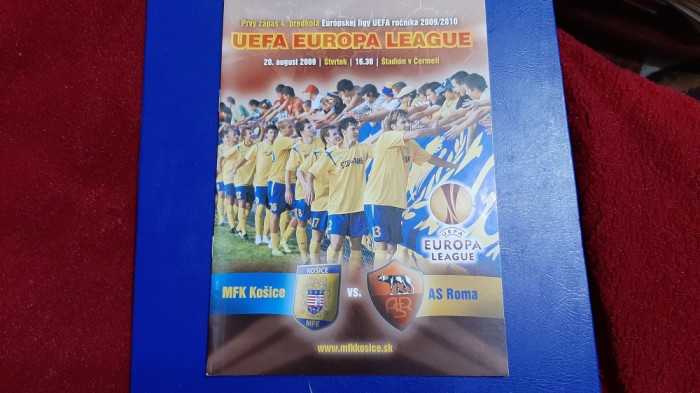 program MFK Kosice - AS Roma
