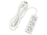 Prelungitor alimentare Goobay 3 prize 16A 1,5m 3G1,5mm&sup2; PVC alb 51075