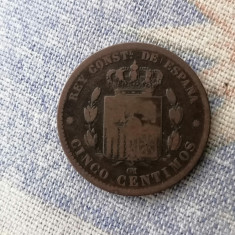 MONEDA-5 CENTIMOS 1879- SPANIA