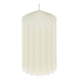 Lumanare decorativa alba cu model, &Oslash;7x13cm, CMCLASS