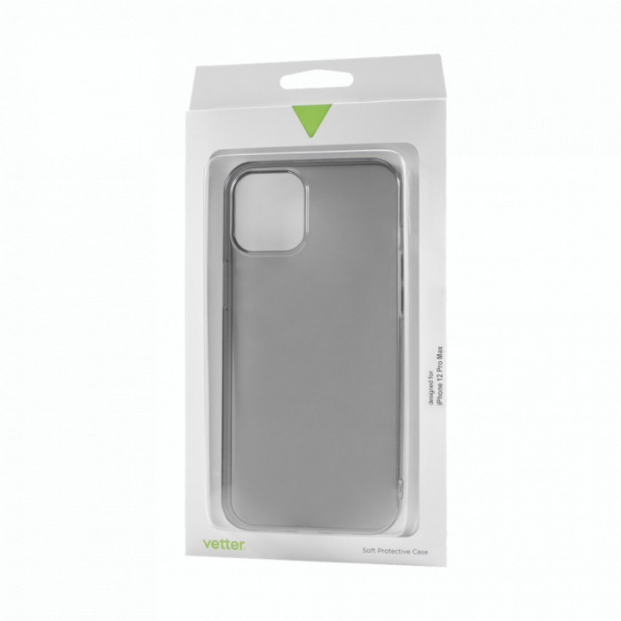 Husa de protectie Vetter pentru iPhone 12 Pro Max, Soft Touch Ultra Slim, Black