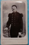 Fotografie tip CDV, Subofiter de francez in uniforma de ceremonie, sfarsit de secol XIX
