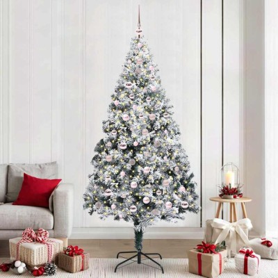 vidaXL Brad de Crăciun artificial cu 300 LED Verde 240 x 150 cm 3396982 foto