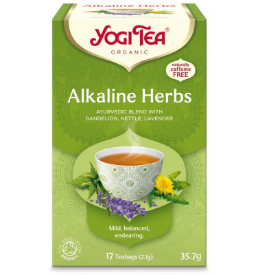 Ceai bio din plante alcaline, 17 pliculete x 2.1g, (35.7g) Yogi Tea foto