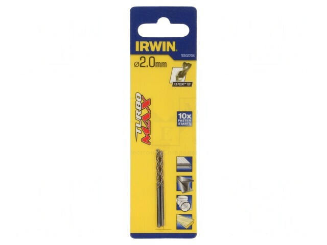 Burghiu Metal 2mm HSS 2buc TURBOMAX