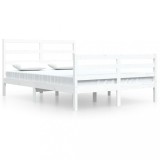 Cumpara ieftin Cadru pat, alb, 140x200 cm, lemn masiv de pin
