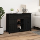 VidaXL Servantă, negru, 100x35x74,5 cm, lemn masiv de pin