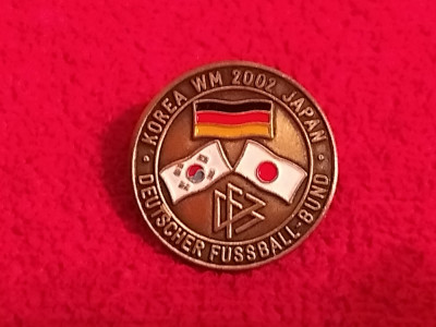 Insigna fotbal - Federatia de Fotbal din GERMANIA (CM 2002 Korea/JAPONIA) foto