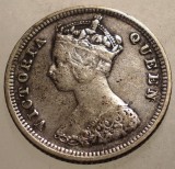 J.259 HONG KONG COLONIE BRITANICA VICTORIA 10 CENTS 1895 ARGINT