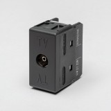 Priză TV capăt 1M negru System &ndash; GEWISS | GW21228