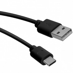 Cablu Date si Incarcare USB la USB Type-C OEM, 0.25 m, Negru