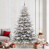 vidaXL Brad de Crăciun artificial cu ramuri articulare Alb 240 cm 3395664