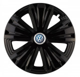 Set 4 capace roti pentru Volkswagen, model Glory Black, R15
