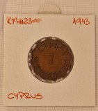 Cyprus, Cipru, 1943, One Piastres, KM#23a, Europa