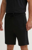 HUGO pantaloni scurți din bumbac lounge culoarea negru, 50520492