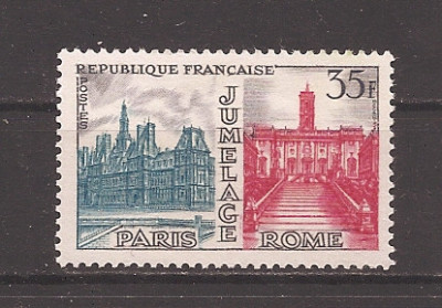 Franta 1958 - Timbrul prietenie Paris-Roma, MNH foto