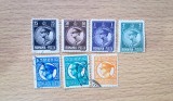 Lot 7 Timbre Romania 1930 Regele Carol al II-lea Emisiunile Uzuale Uniforma Militara Stampilate si Nestampilate - RO1