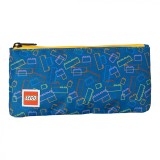 Penar neechipat LEGO Playful Bricks cu fermoar, albastru, 21,5 cm