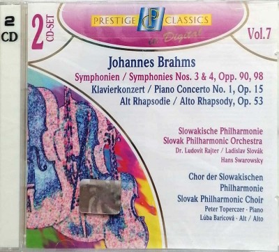 2CD compilație - Prestige Classics in Digital: Volumul 7 (Brahms) - sigilat foto