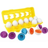 Cumpara ieftin Joc Asocieri Matching Eggs Potriveste Oua cu Forme Geometrice