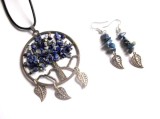 set colier si cercei arborele vietii cu lapis lazuli 38956