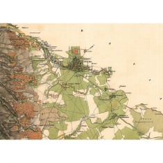 Harta Romaniei Meridionale &ndash; Focsani si imprej., 1864, 50x70cm, reproducere