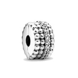 Cumpara ieftin Charm/talisman separator argint 925, JW1146, model cu pietre, placat cu rodiu