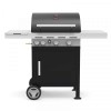 Gratar pe Gaz Barbecook Spring 3212, 3 Arzatoare Inox, Fonta, Termometru, 13.7kW, 63x42cm, Negru