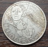 (A686) MONEDA ARGINT FRANTA - 10 EURO 2012, PROVINCIA ILE DE FRANCE - EDITH PIAF, Europa