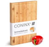 Tocator din lemn de bambus Coninx 45x30x2.5cm, fund de lemn - RESIGILAT