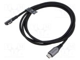 Cablu USB 2.0 VENTION nichelat 1,5m negru cu cositorit textilă