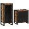 Set de mobilier pentru baie cu ușă 2 pcs Lemn recuperat solid