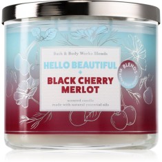 Bath &amp; Body Works Hello Beautiful + Black Cherry Merlot lum&acirc;nare parfumată 411 g
