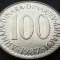 Moneda 100 DINARI / DINARA - RSF YUGOSLAVIA 1987 *cod 1532 = MODELUL MARE