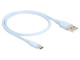 Cablu USB 2.0 A-C, 0,5m, aurit, 3A - DELOCK