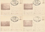 Set complet 12 intreguri postale Columna lui Traian 1980 (necirculate, tiparite - maro) Stampila Expozitie Tinere Generatii, Dupa 1950