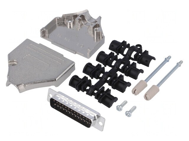 Conector D-Sub 25 Pin Mufă Tată pentru Lipire pe Cablu - Set Complet