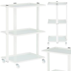 Ajutor cosmetic pentru salonul de coafură ST027A, dulap universal cu roți, cu trei rafturi XL