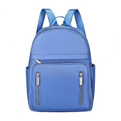 Ghiozdan cu fermoare verticale albastru foto