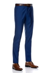 Pantaloni barbati slim albastru PT006