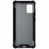 Husa tip capac spate Atlas antisoc plastic gri semitransparent + silicon negru pentru Samsung Galaxy A71