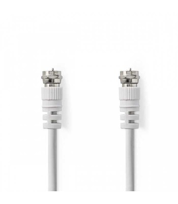 Cablu coaxial Nedis coaxial tata - coaxial mama 2m alb CSC dublu foto
