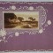 PEISAJ IN ANCADRAMENT FLORAL ART NOUVEAU , CARTE POSTALA, EMBOSATA , CLASICA