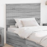 vidaXL Tăblie cap cu headboard Gri Sonoma 100 cm Lemn compozit 887798