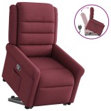 Cumpara ieftin Fotoliu rabatabil cu ridicare, roșu vin, material textil
