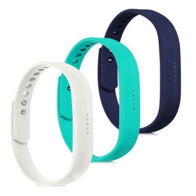 Set 3 Curele pentru Fitbit Flex 2, Kwmobile, Multicolor, Silicon, 39614.205 foto