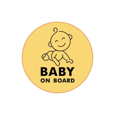 Abtibild &amp;quot;BABY ON BOARD&amp;quot; Cod: TAG 046 / T2 Automotive TrustedCars foto