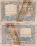 1941 (20 II), 20 francs (P-92b.2) - Franța!