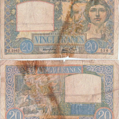 1941 (20 II), 20 francs (P-92b.2) - Franța!