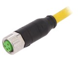 Cablu M8 4 Pini 1.5m IP67 Murr Elektronik Conector Mama Drept PVC Galben